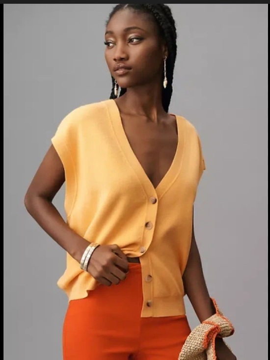 Maeve Tops - Anthropologie Maeve Slouchy Cardigan Sweater Vest